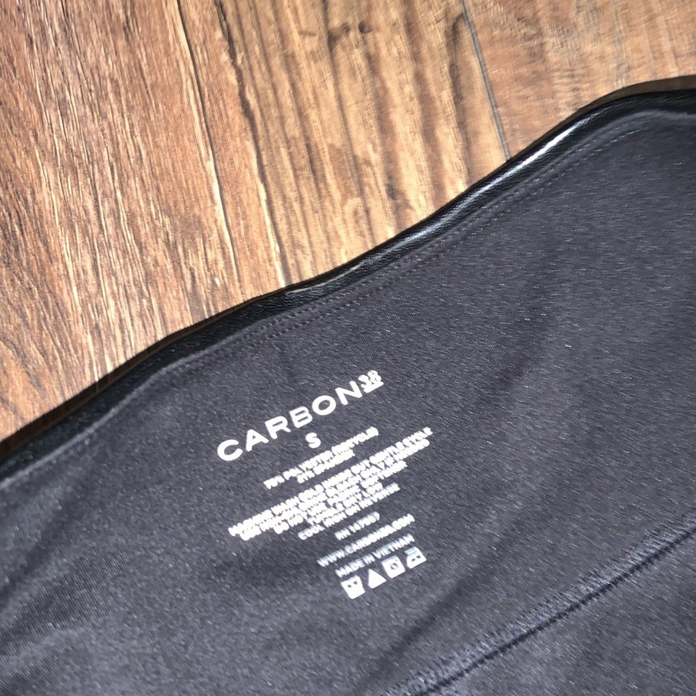 Nwot carbon38 high rise latex legging small $98 athletic yoga spring casual goth - Picture 6 of 7